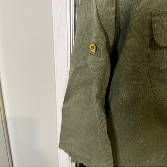 ELLEN TRACY Size M Linen Blouse - Picture 6 of 6